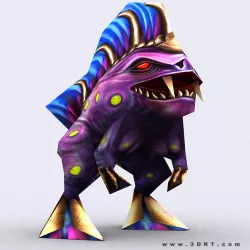 3DRT - Warbeast Monster - Murkl Low-poly  3D model