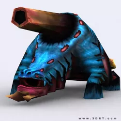 3DRT - Warbeast Monster - Sniper Low-poly  3D model