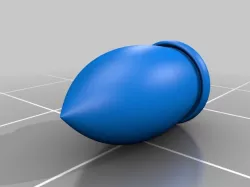 Acorn from a Revolve surface tool in MCX4
