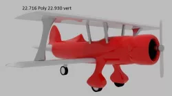 Bi-Plane Low-poly  3D model
