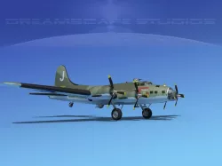 Boeing B-17F Flying Fortress MP V03 3D model