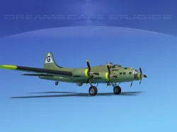 Boeing B-17F Flying Fortress MP V04 3D model
