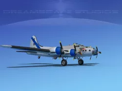 Boeing B-17F Flying Fortress MP V05 3D model