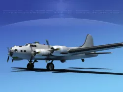 Boeing B-17G Bare Metal MP 3D model