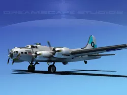 Boeing B-17G Flying Fortress MP V02 3D model