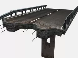 Broken Highway Low-poly  3D model