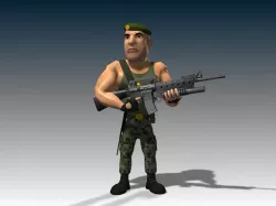 Captain James Low-poly  3D model