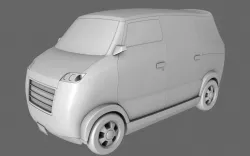 Cartoon Bus Van Car 3D model