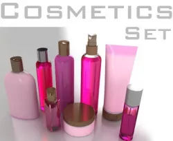 Cosmetic Bottles Tube and Flacons 3D model