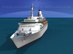 Cruise Ship Pacific Princess 3D model