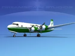 Douglas DC-6 Air Atlantique 3D model