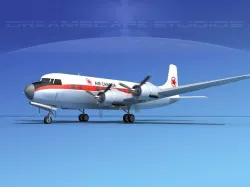 Douglas DC-6 American Airlines 3D model