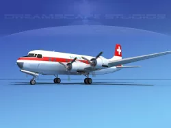 Douglas DC-6 Balair 3D model