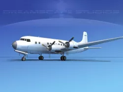 Douglas DC-6 Bare Metal 3D model