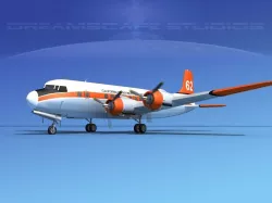 Douglas DC-6 California Dept Forrestry 3D model