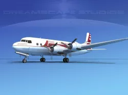 Douglas DC-6 Capital Airlines 3D model