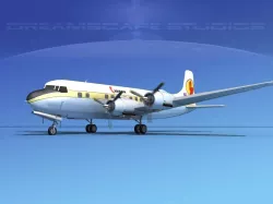 Douglas DC-6 Caribair 3D model