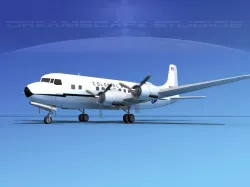Douglas DC-6 Colonial Airlines 3D model