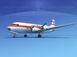 Douglas DC-6 Richards Aviation 3D model