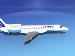Embraer ERJ-135 Air France Reg 3D model
