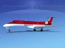 Embraer ERJ-135 New England Jet 3D model