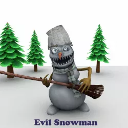 Evil Snowman for Unity Low-poly  3D model