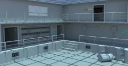 Factory interior Low-poly  3D model