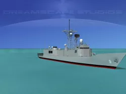 FFG-9 USS Wadsworth Perry Class Frigate 3D model