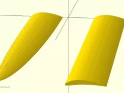 Fully parametric NACA 4 digit Airfoil/Wing profile