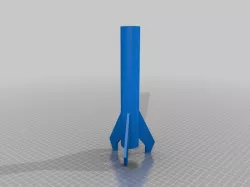 functional rocket body tube with fins