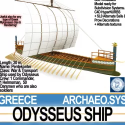 Greek Homeric Odysseus Ship 3D model