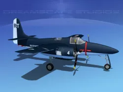 Grumman F7F Tigercat V02 3D model