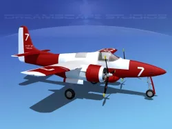 Grumman F7F Tigercat V08 3D model