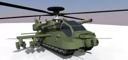 helicopter and tank 3D model