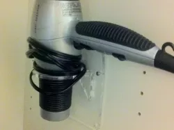Laser-Cut Acrylic Hair Dryer Mount