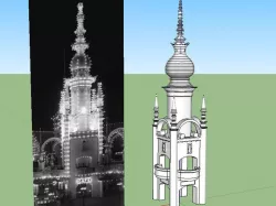 Luna Park Side Tower- Coney Island Play Set
