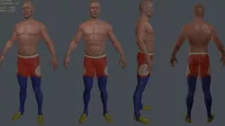 Male Gymnast Game ready model Low-poly  3D model