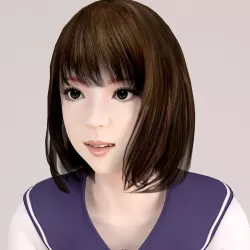 Mariko schoolgirl pose 06 3D model