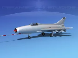 MIG-21 Fishbed Bare Metal 3D model