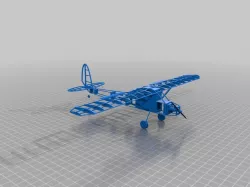 Model propeller plane frame