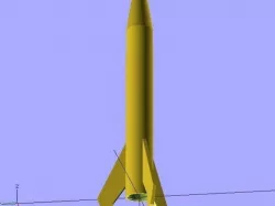 Model Rocket Kit (nose+body w/ fins) for Engine D12-7