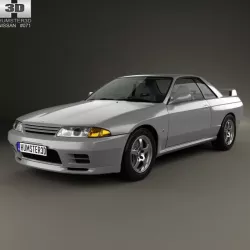 Nissan Skyline GT-R coupe 1989 3D model