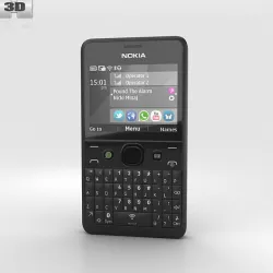Nokia Asha 210 Black 3D model