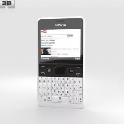 Nokia Asha 210 White 3D model