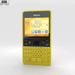 Nokia Asha 210 Yellow 3D model