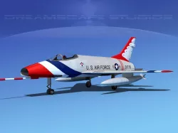 North American F-100E Thunderbirds 3D model
