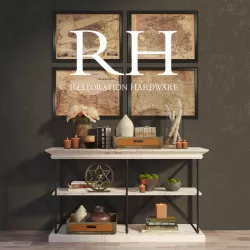RH PARISIAN CORNICE CONSOLE and DECOR 3D model