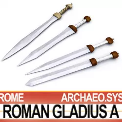 Roman Gladius Sword Set A 3D model
