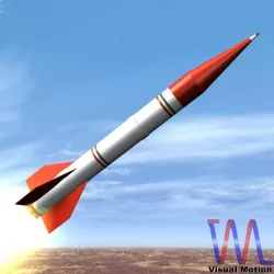 Shahin II Rocket Low-poly  3D model