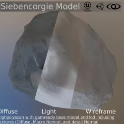 Smooth Stone Gameready Low-poly  3D model